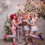 Lingerie | Gwen, Soraka, Sivir & Annie — Café Cuties in Studio
