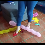 Pop balloons by Alice!! (stp, heel pop, nail to pop)