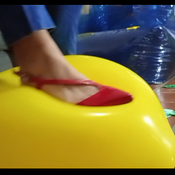 Pop balloons by Alice!! (stp, heel pop, nail to pop)