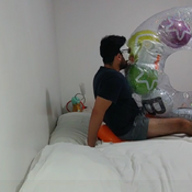 Big inflatable ring mouth blow!!!