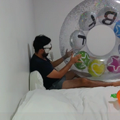 Big inflatable ring mouth blow!!!