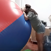 Biggest beachball mouth blow by Ary!!!!