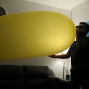 Blow balloons for 1 hour by mouth !!!