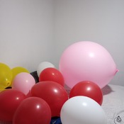 Blow balloons for 1 hour by mouth !!!