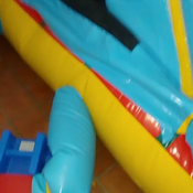 Hard jump in the inflatable bounce house by Ary!!!