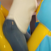 Hard jump in the inflatable bounce house by Ary!!!