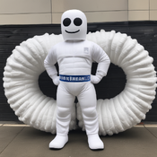 Jerome.C.House (American,1991) In Michelin Tire Costume 2025