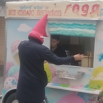 Jerome.C.House (American,1991) Pink Cone Head 2025