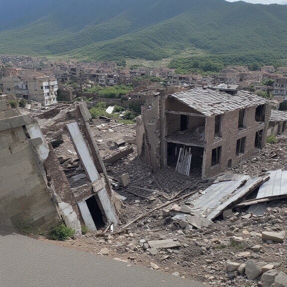 Jerome.C.House (American,1991) Destroyed Town 2025