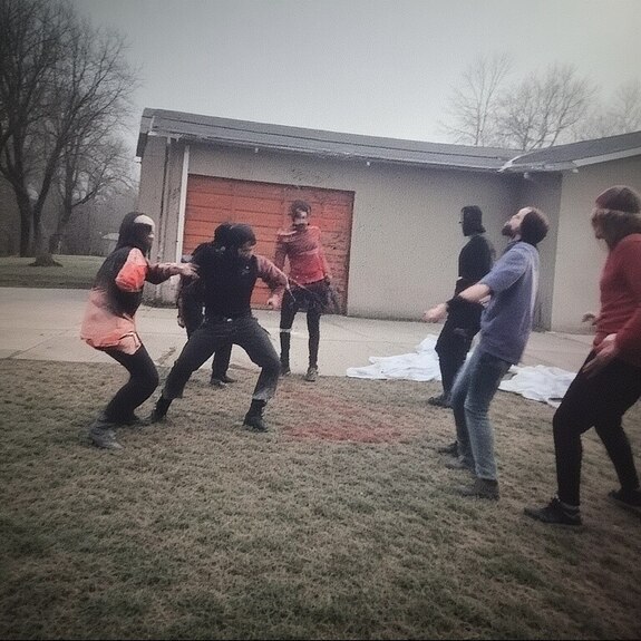 Jerome.C.House (American,1991) Back Yard Fight 2025