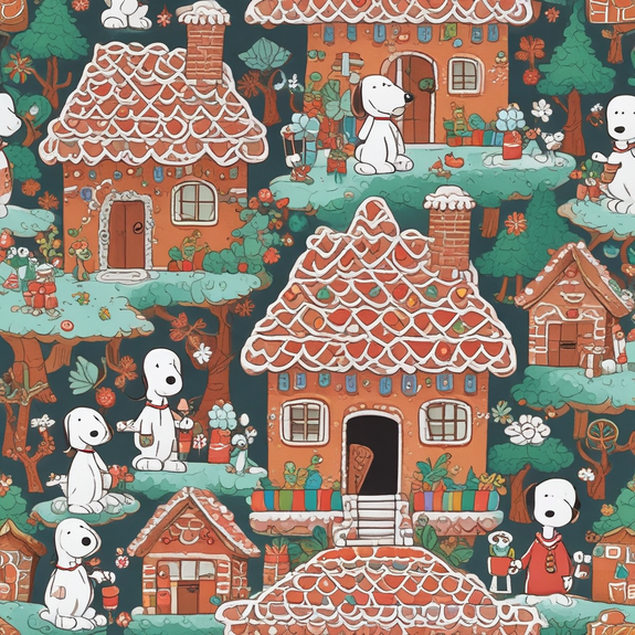 Jerome.C.House (American,1991) Snoopy's Gingerbread House 2025