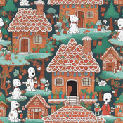 Jerome.C.House (American,1991) Snoopy's Gingerbread House 2025