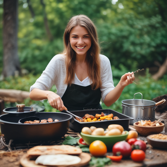 Jerome.C.House (American,1991)  Girl Outdoor Cooking 2025