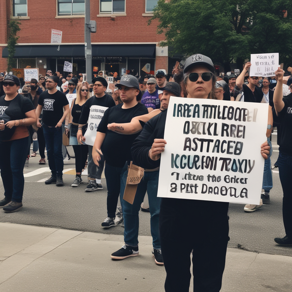 Jerome.C.House (American,1991) ICE protesters in Broadview 2025