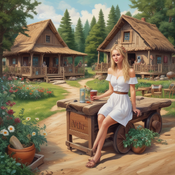 Jerome.C.House (American,1991) Girl Village Life 2025