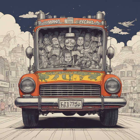 Jerome.C.House (American,1991) Packed School Bus 2025