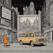 Jerome.C.House (American,1991) Yellow Truck Parked  2025