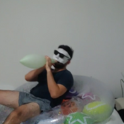 Kinky balloon blow  and deflated :)