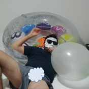 Kinky balloon blow  and deflated :)