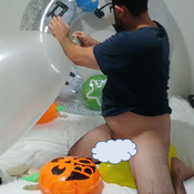 Kinky balloon blow  and deflated :)