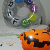 Kinky balloon blow  and deflated :)