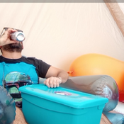 Mouth blow balloons (non pop video ) :)