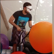 Mouth blow balloons (non pop video ) :)