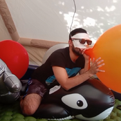 Mouth blow balloons (non pop video ) :)