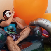 Mouth blow balloons (non pop video ) :)