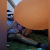 Mouth blow balloons (non pop video ) :)