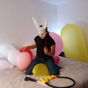Popping lots of balloons by Alice!!! (stp, nail , ride to pop)