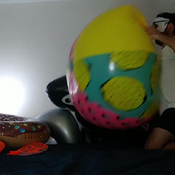 Riding and popping inflatables !!!