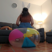 Sexy beachball ride by Alice !!!