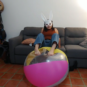 Sexy beachball ride by Alice !!!