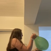 Blow to pop green balloon by stella