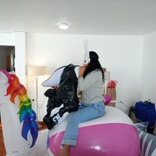 Ary ride big 72 inches and blow inflatable whale!!!