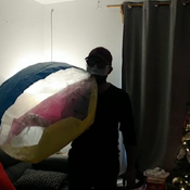 Beachball blow ride and pop !!!