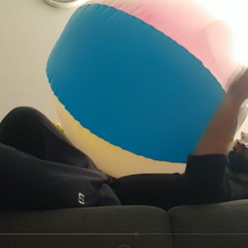 Beachball blow ride and pop !!!