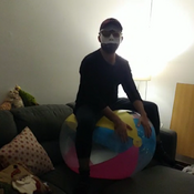 Beachball blow ride and pop !!!