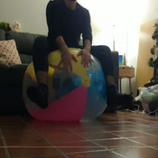 Beachball blow ride and pop !!!