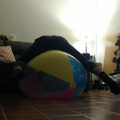 Beachball blow ride and pop !!!