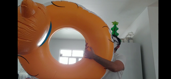 Blow inflatables and gymball time!!