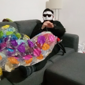 Blow to pop 24 inches balloon insite a big beachball!!!