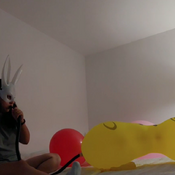 Blow to pop caterpillar cattex balloon!!!