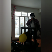 Blow to pop yellow unique balloon!!!