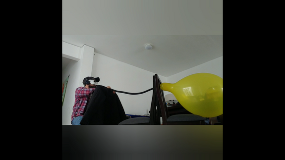 Blow to pop yellow unique balloon!!!