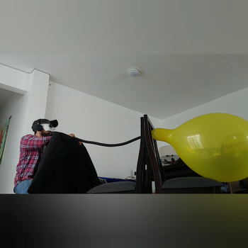 Blow to pop yellow unique balloon!!!