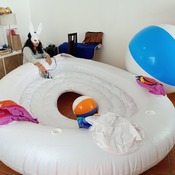 Blowing up a big big big inflatable by ARy!!!