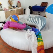 Blowing up a big big big inflatable by ARy!!!