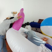Blowing up a big big big inflatable by ARy!!!